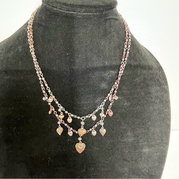 Glam Goth Heart Charm Necklace - Picture 2 of 7